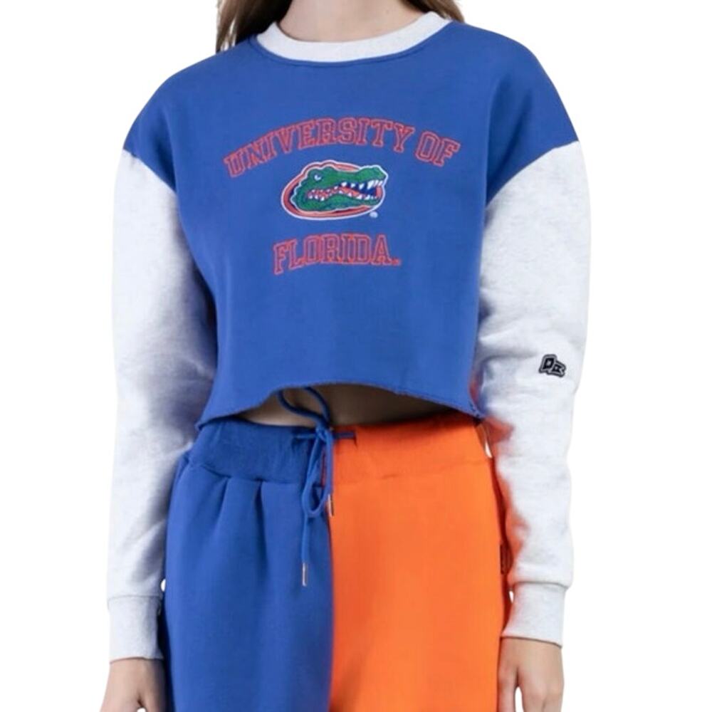 Florida Gators Hype and Vice Colorblock Rookie Crew Pullover Sweatshirt - Royal